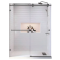 Двері в нішу Koer SR SD06-140x220-TR-07 прозоре скло Easy Clean 8мм, графіт (KR5369)