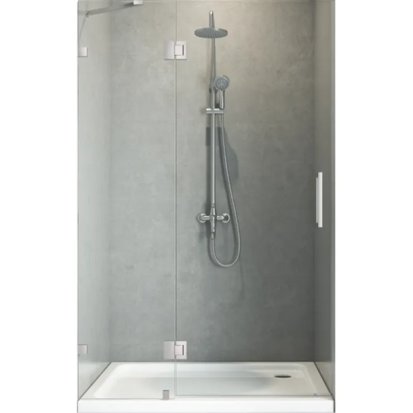 Двері в нішу Koer SR SD04-120x200-TR-01 прозоре скло Easy Clean 10мм, хром (KR5387)