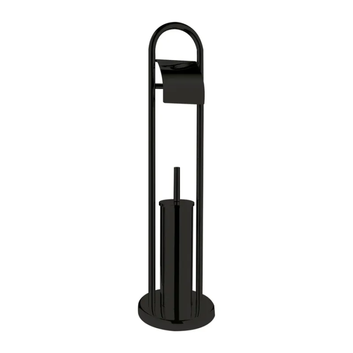 Йоржик для унітазу чорний Zerix Kit ME04 Black (ZX4644)
