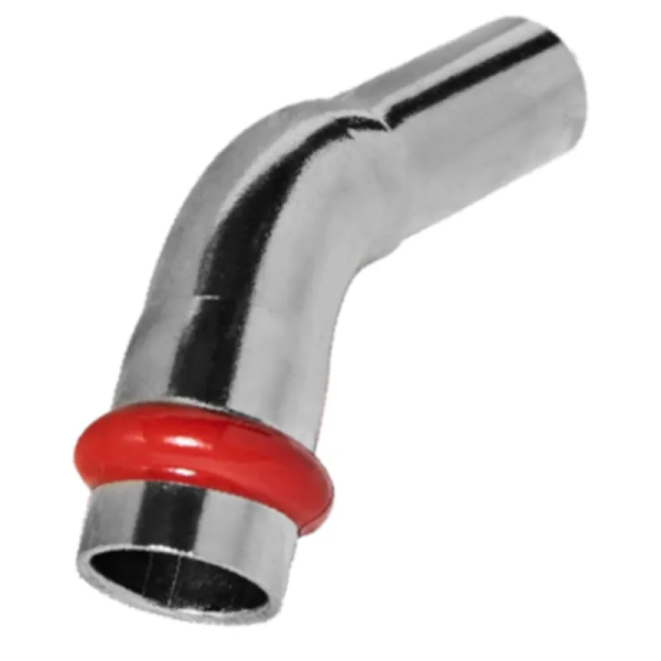 Коліно 45° однорозтрубне ВЗ Koer KQ.B15 Press-Inox AISI 304 15x15 (KR6425)