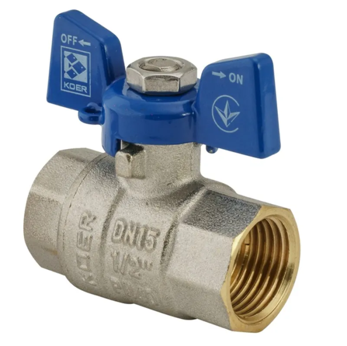 Кран кульовий Koer 1/2" ГГМ (KR.217.B) синій (KR2719)