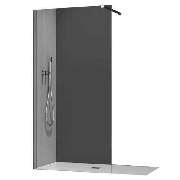 Душова перегородка Koer SR SP01-120x200-TR-01 Walk-In прозоре скло Easy Clean 8мм, хром (KR5394)