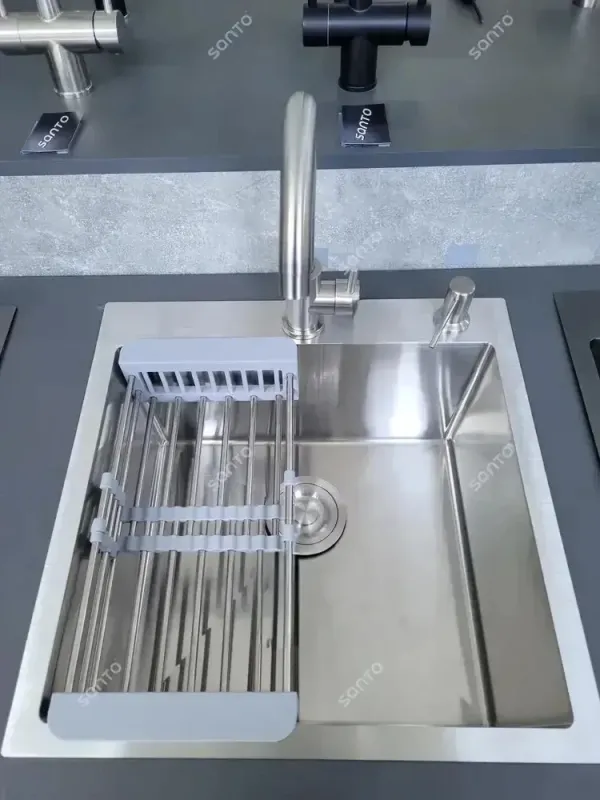 Комплект кухонної мийки H5050  Brush + дозатор для миючого засобу + сушка + змішувач