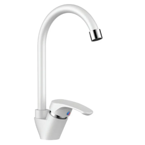Змішувач для кухні Plamix Afina-011 White (без підведення) (PM0686)