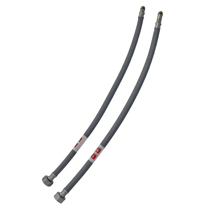 Гнучке підведення Zerix ZHN-02-F1/2"xM10-080 (нейлонове обплетення, гайки нерж) (пара) (ZX5159)