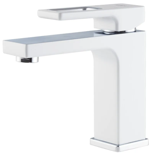 Змішувач для умивальника Koer KB-10009-04 (Колір хром+білий) (KR5975)