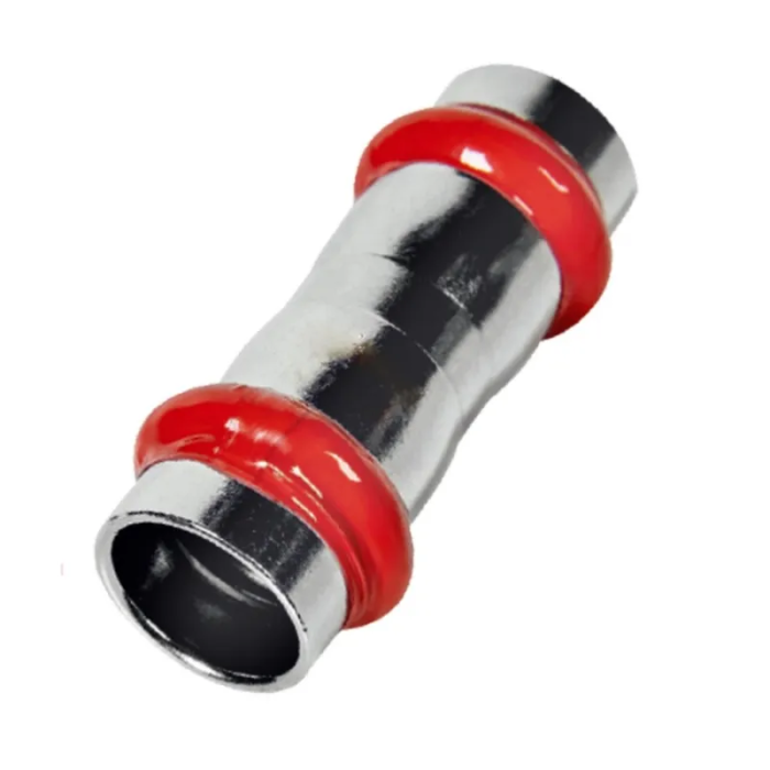 Муфта перехідна дворозтрубна Koer KQ.C1815-2 Press-Inox AISI 304 18x15 (KR6301)