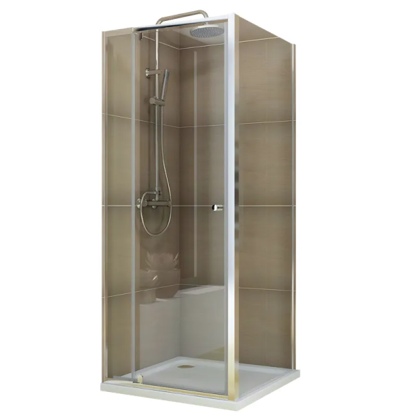 Душова кабіна без піддону Koer SR SC05-90x90x195-TR-01 прозоре скло Easy Clean 6мм, хром (KR5363)