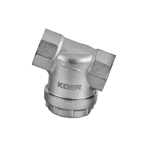 Фільтр грубої очистки Koer KR.F03-3/4.N - 3/4" універсальний нікельований (KR5472)