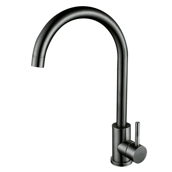 Змішувач для кухні Zerix LUX-011 Graphite з нерж. сталі SUS304 (колір графіт) (ZX4869)