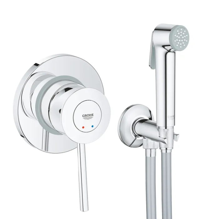 Набір 2 в 1 для туалету Grohe BauClassic (к-кт гіг.душа, змішувач прих.монтажу) (UA2904800S)