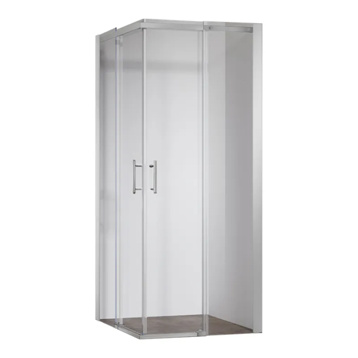 Душова кабіна без піддону Koer SR SC03-100x100x200-TR-01 прозоре скло Easy Clean 6мм, хром (KR5357)