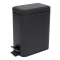 Відро для сміття з плавним закриттям прямокутне Zerix Sansa-TC0105 Black 5 л колір чорний (ZX5894)