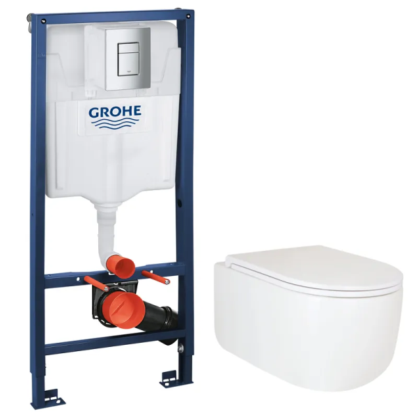 Комплект Grohe Set Унітаз TOPPER-0302-T3 + Інсталяція Grohe Rapid SL 38772001 (38772001TOPPER0302T3)