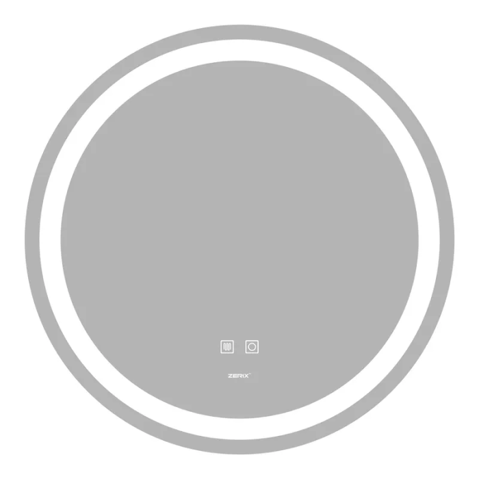 Дзеркало Zerix Solo MC01-60 з LED Touch, Anti-fog, димером, регулятором яскравості (ZX6063)