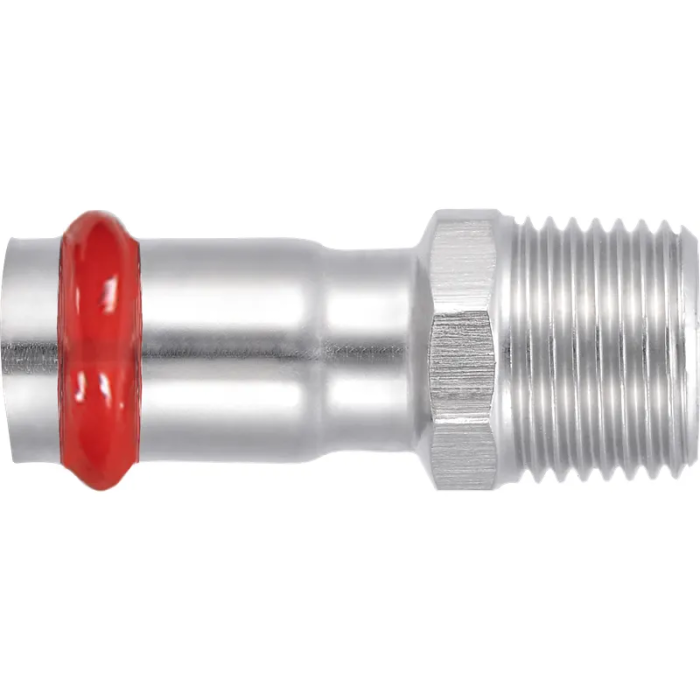 Перехідник із зовнішньою різьбою Koer KQ.A2810M Press-Inox AISI 304 28x1" (KR6284)