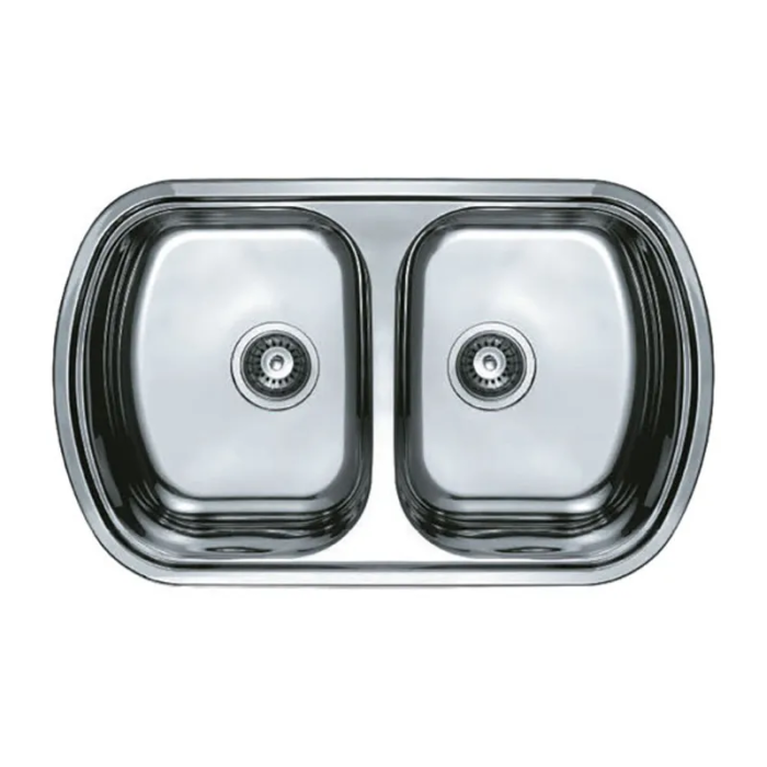 Мийка кухонна HAIBA 80x49 DOUBLE (decor) (HB0572)
