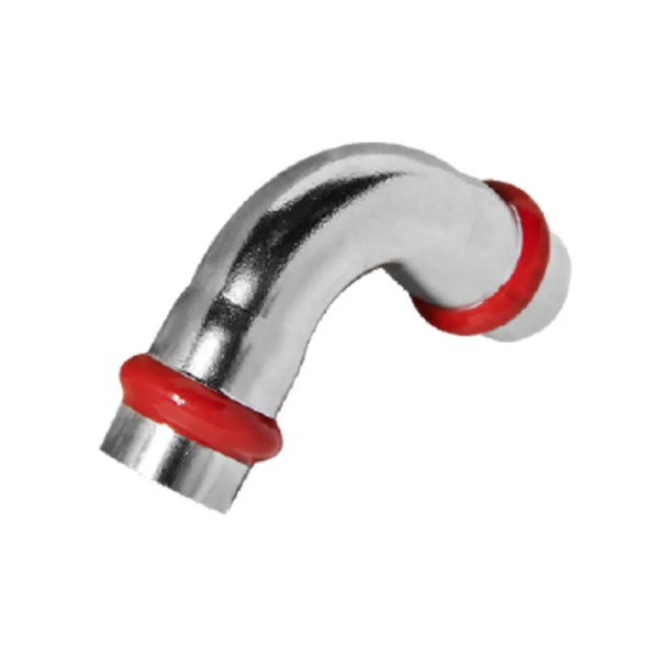 Коліно 90° дворозтрубне Koer KQ.L15-2 Press-Inox AISI 304 15x15 (KR6399)