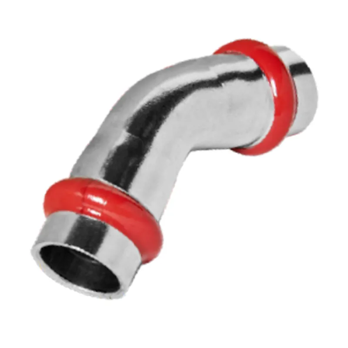 Коліно 45° дворозтрубне Koer KQ.B42-2 Press-Inox AISI 304 42x42 (KR6437)