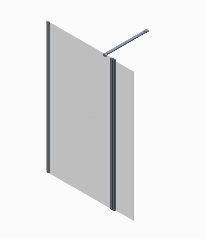 Душова перегородка Koer SR SP03-120x200-TR-01 Walk-In прозоре скло Easy Clean 8мм, хром (KR5398)