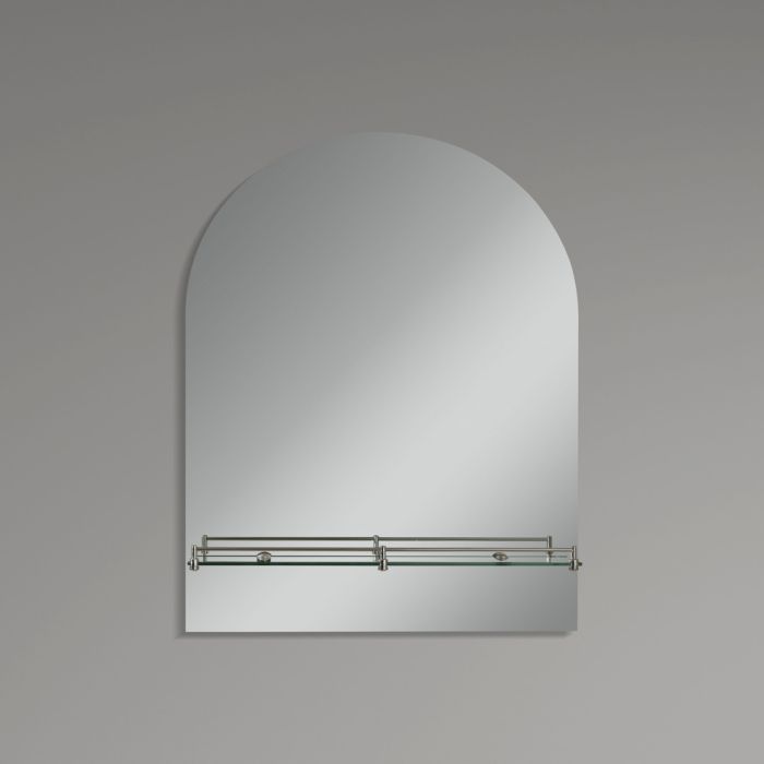 Дзеркало настінне Zerix LAGUNA MRZ03-50x70x11 прямокутне з дугоподібним верxом та полицею (ZX5622)