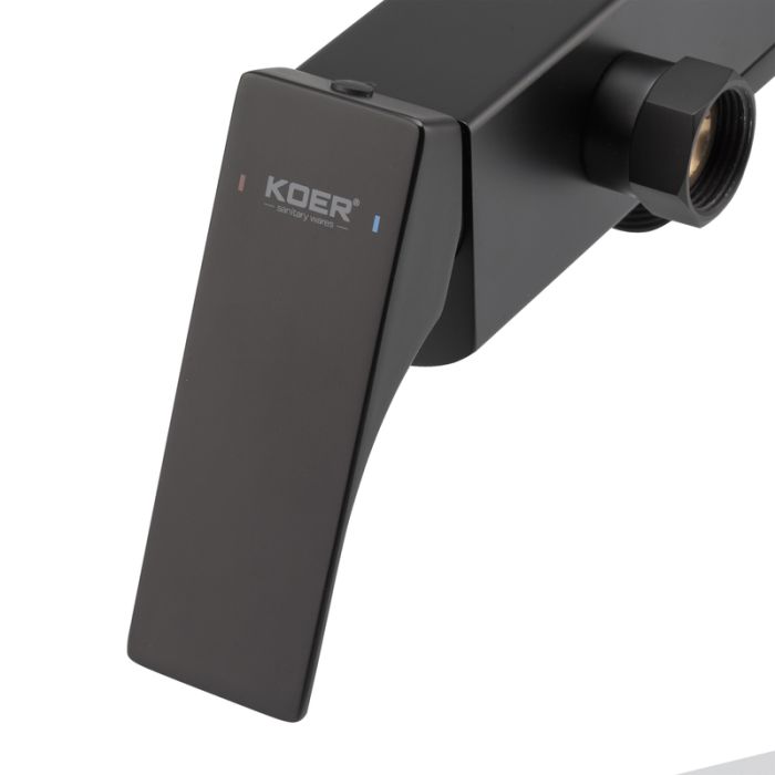 Змішувач для ванни з коротким виливом Koer KB-41010-05 (Колір чорний) (KR3485)