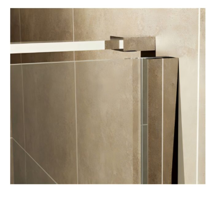 Душова кабіна без піддону Koer SR SC02-100x80x200-TR-01 прозоре скло Easy Clean 8мм, хром (KR5355)