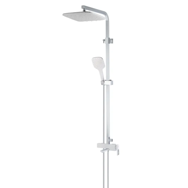 Душова колона зі змішувачем Koer KB-56009-04 3 функціі (Колір хром+білий) (KR5987)