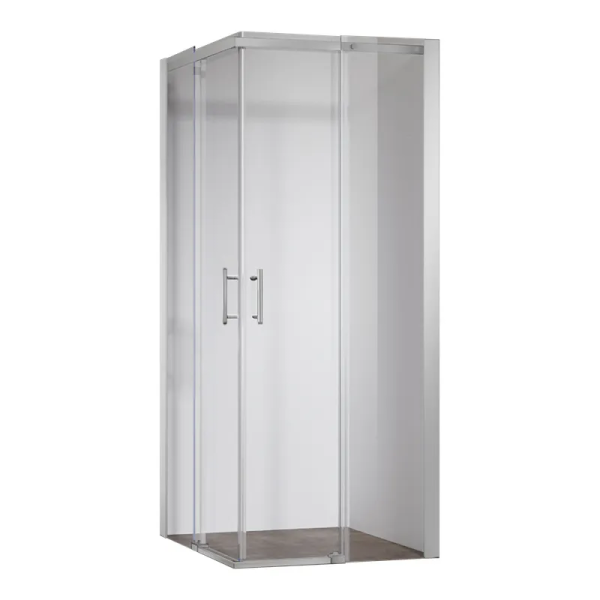 Душова кабіна без піддону Koer SR SC03-100x100x200-TR-01 прозоре скло Easy Clean 6мм, хром (KR5357)