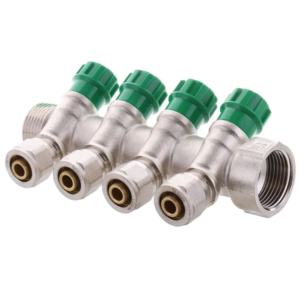 Колектор для теплої підлоги Koer KR.1124-4 1"x4 ways (KR2834)