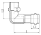 Коліно 90° ЗР Koer KQ.L2810M Press-Inox AISI 304 28x1" (KR6419)