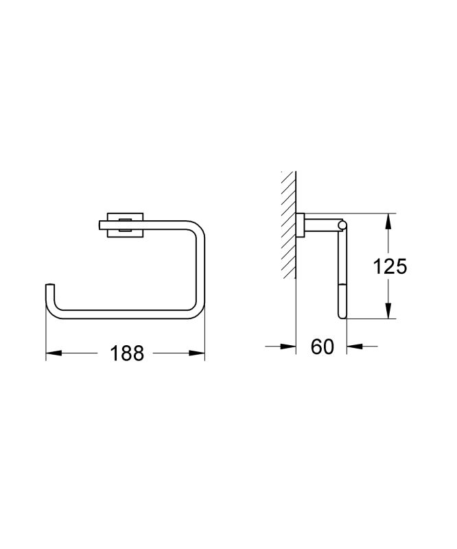 Кільце для рушника Grohe Essentials Cube New (40510001)