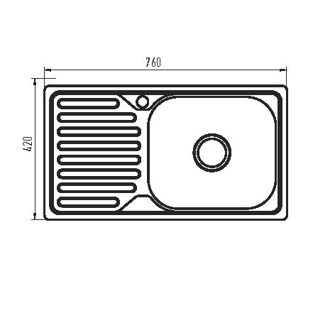 Мийка кухонна Zerix Z7642-08-180MD (micro decor) (ZS0573)