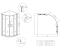 Душова кабіна без піддону Koer SR SC04-90x90x195-TR-01 прозоре скло Easy Clean 5мм, хром (KR5360)