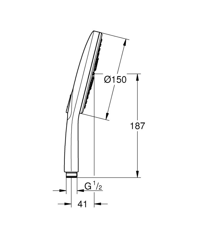 Ручний душ, 3 режими струменя Grohe Rainshower SmartActive (26553000)