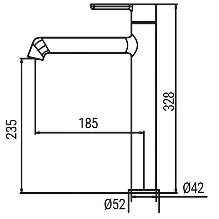 Змішувач для умивальника високий Koer KB-11029-01 Колір хром (KR5479)