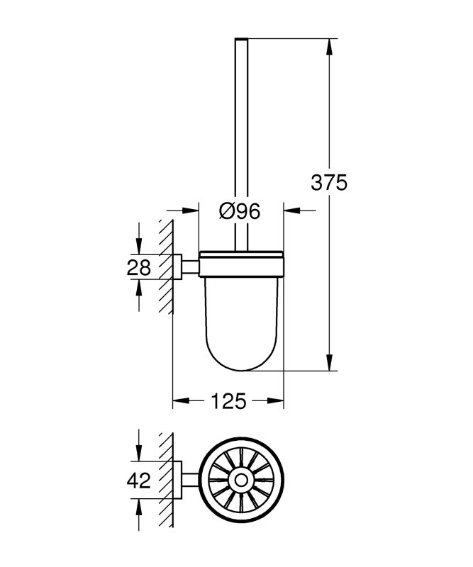 Йорж для унітазу Grohe Essentials Cube New (40513001)