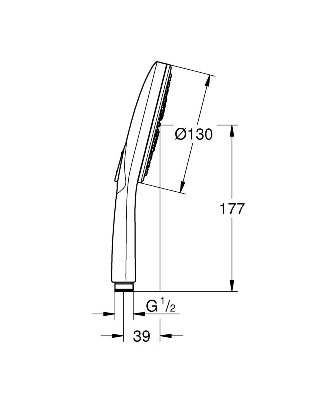 Ручний душ, 3 режими струменя Grohe Rainshower SmartActive (26574000)