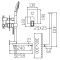 Душова система вбудована Koer KB-66009-05 3 функції (Колір чорний) (KR6020)