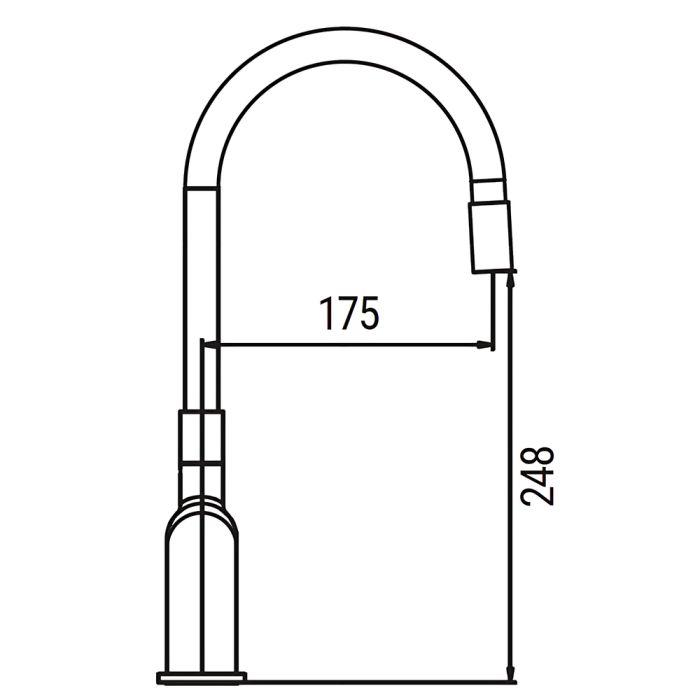 Змішувач для кухні Koer KB-70029-07 Колір графіт (KR5500)