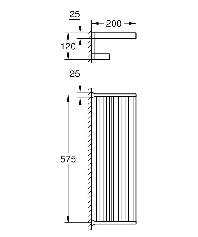 Полиця для рушників у ванну Grohe Selection Cube (40804000)