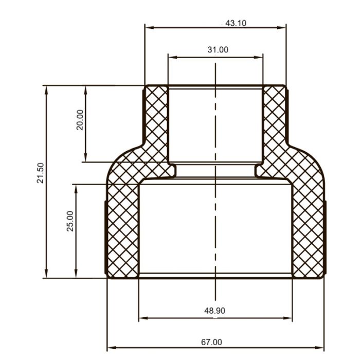 Муфта редукційна ВВ 50x32 PPR Koer K0037.PRO (KP0045)