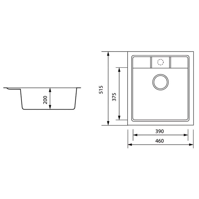 Мийка кухонна Zerix ZS-4651S-12 Коричнева (ZX4568)