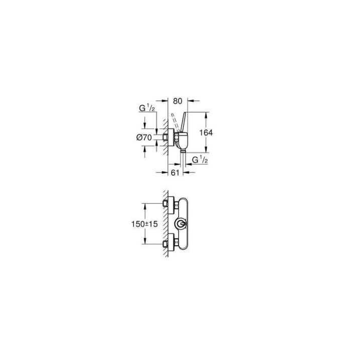 Змішувач для душу Grohe Eurodisc Joy (23430LS0)