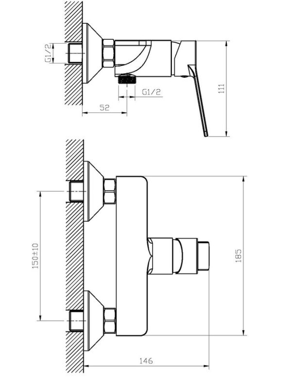 Змішувач для душа Haiba Diana 003 (HB1015)