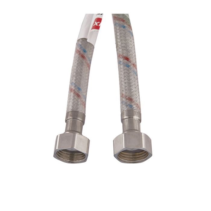 Гнучкий шланг для підключення води гайка 1/2'' - гайка 1/2'' (80 см) (силик. оболонка) Zerix (ZX3011)