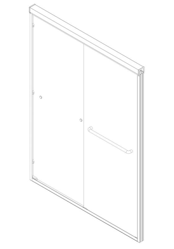 Двері в нішу Koer SR SD03-140x200-TR-01 прозоре скло Easy Clean 8мм, хром (KR5385)