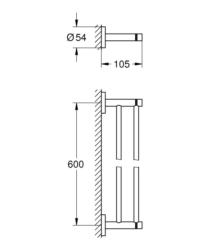 Подвійний тримач для рушників Grohe Essentials New (40802001)