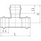 Трійник трирозтрубний Koer KQ.T42 Press-Inox AISI 304 42x42x42 (KR6365)