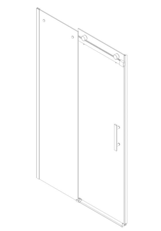 Двері в нішу Koer SR SD01-120x200-TR-12 прозоре скло Easy Clean 8мм, матове золото (KR5377)